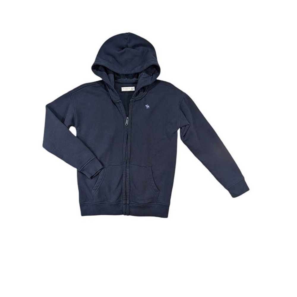 Abercrombie Kids Full Zip Hoodie 13/14 Blue Y2K Preppy Athleisure Gorpcore Moose